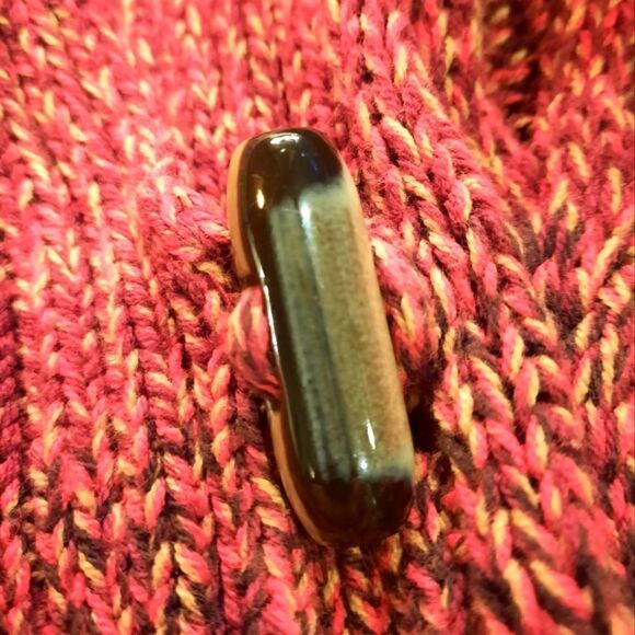 Jones New York Toggle Cardigan Colorblocked Sweater Jacket - Picture 11 of 12